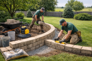 retaining wall installation in lincoln, ne